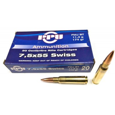 Ppu 7,5x55 Swiss 174gr fmj